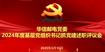 华信邮电党委召开2024年度基层党组织书记抓党建述职评议会